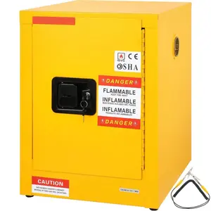 16.9" x 16.9" x 22" Flammable Cabinet Galvanized Steel, Safety Cabinet, Adjustable Shelf Flammable Storage Cabinet, for Commercial Industrial and Home Use