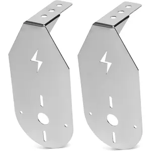 2 Pack Stainless Steel Watermelon Light Brackets, Universal L-Shaped Mirror Mount Turn Signal Holders for  & Semi, Light Not Included
