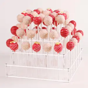 Clear Acrylic Cake Pop Display Stand, 1 Count 3-layer Lollipop Display Holder, Cake Pop Stand for Wedding, Baby Shower, Birthday Party, Ornaments, Clear Cupcake Stand