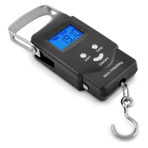 Mother Day Gift Digital Hanging Fishing Scale and Tape Measure with Backlit LCD Display, 110lb/50kg Weight Capacity (Batteries Included)