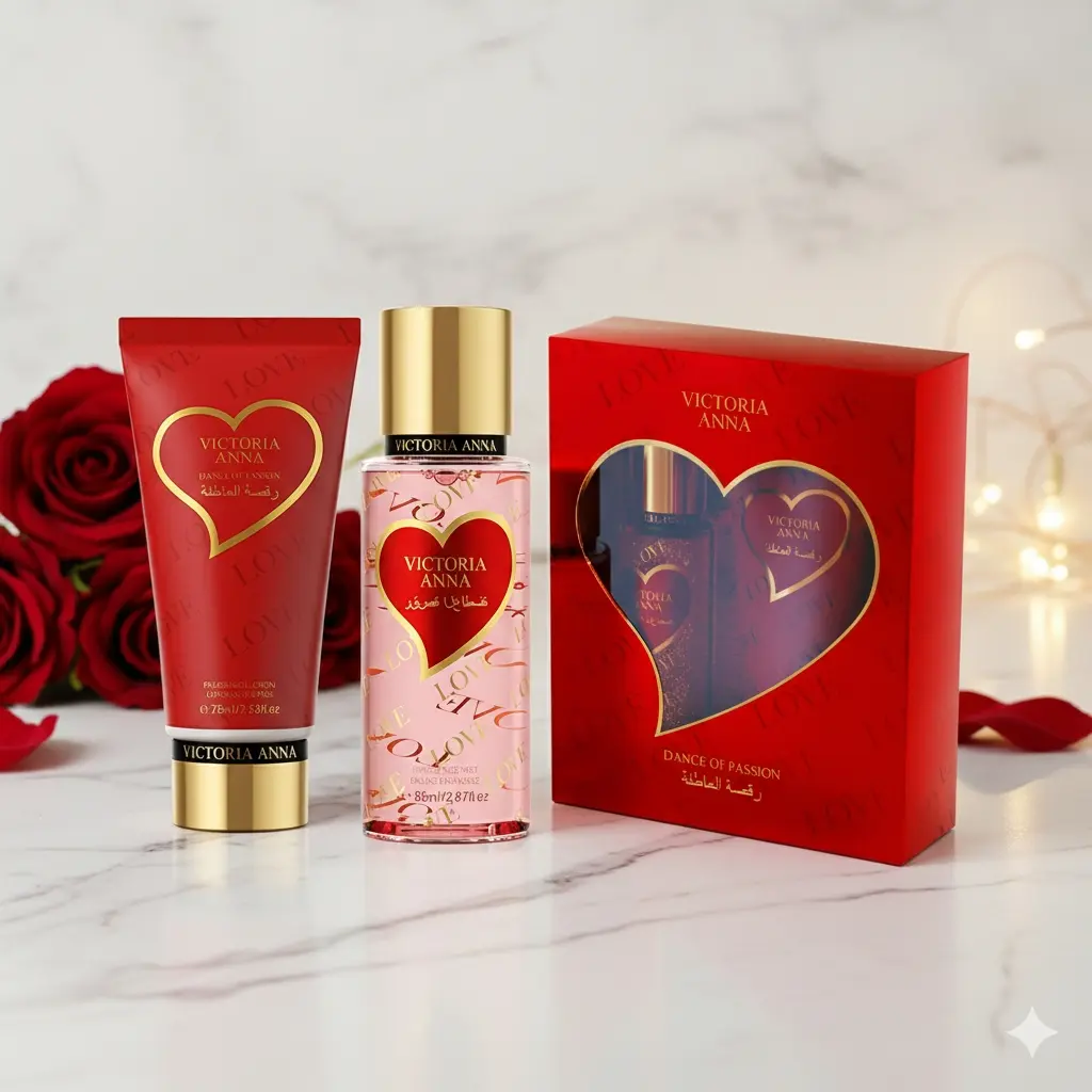 Victoria Anna-Oriental Floral Fragrance Birthday Fragrance Care Set,Grapefruit, Lemon, Papaya Flower,Black Rose, Narcissus, Jasmine, Immortelle, Water Lily,Oakmoss, Patchouli, Amber, Vetiver, Sandalwood, Musk, Body Spray and Moisturizing Lotion Gift Set,,