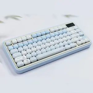 141 Key Blue Cat Theme Pbt Keycaps, Dye Sublimation Process, Mog Profile, Compatible with Mx Axes, for 61/64/68/87/96/104/108 Keyboards