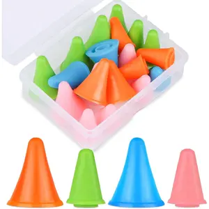 20 PCS 2 Sizes Multi-Colored Knitting Needles Point Protectors Stoppers with Plastic Box, Needle Tip Caps for Knitting Craft
