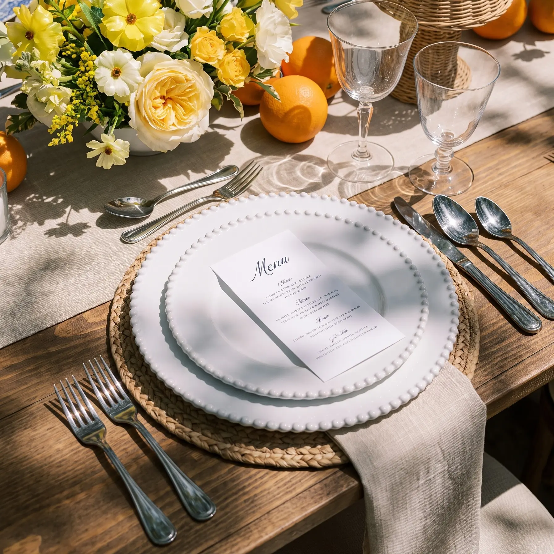 60PCS White Plastic Plates - Fancy Beaded Plates Disposable Heavy Duty - Premium Hard Plastic Plates for Party, Wedding & Birthday Including 30 Dinner Plates 10" & 30 Dessert Plates 7"