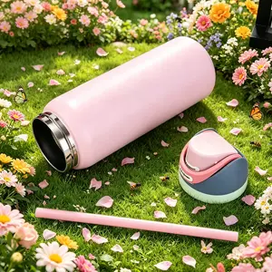 Macaron Rainbow 304 stainless steel inner tank,Resistant to falling and not easy to break-Portable water bottle, double vacuum 100% leak proof -32 oz 945 ml bike bottle, Suitable for outdoor sports, camping, climbing, gym and travel，Halloween