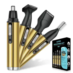 GERTZY Men's Nose Eyebrow Sideburn Trimmer for Him Guy Boyfriend Gift, Christmas Valentine Birthday Present, Rechargeable Facial Hair & Body Groomer, Ear Nose Trimmer, USB Rechargeable Trimmer