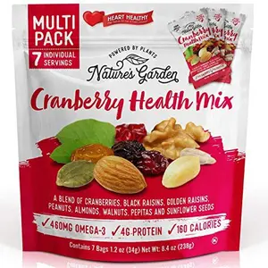 Natures Garden Cranberry Health Mix, Single Serve Bags - 8.4 Ounce (1.2 Ounce x 7 count)