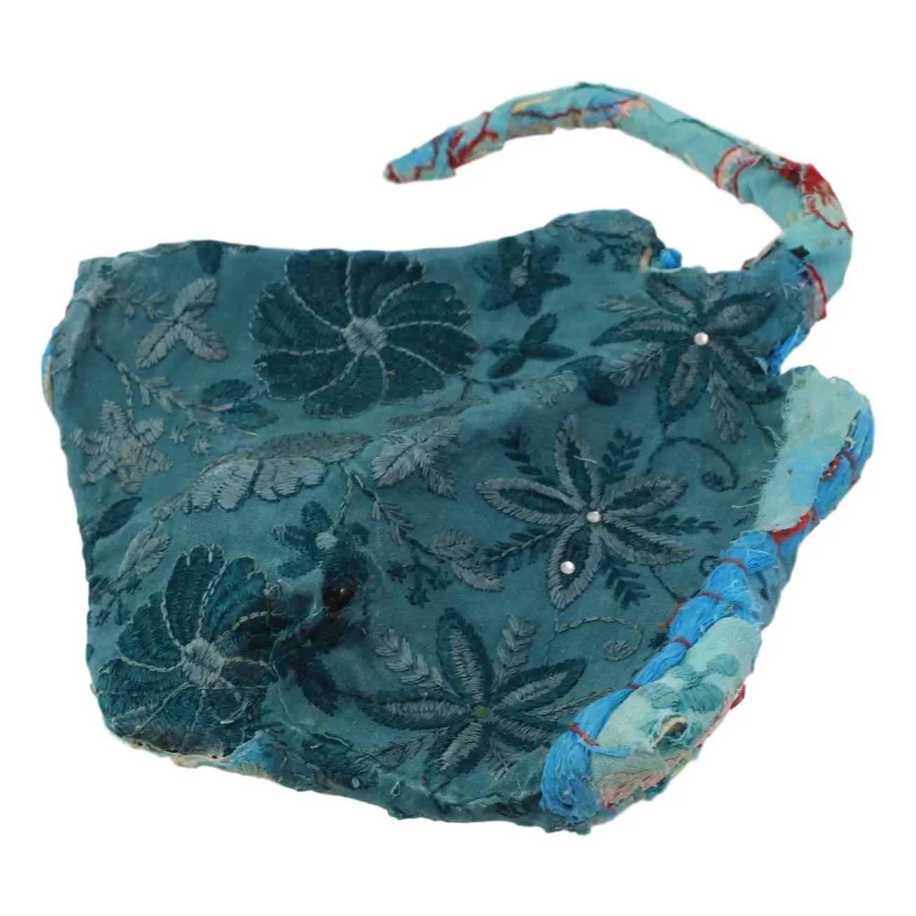 Marine Sea Ray Stingray Hand-Crafted Paper Mache Figurine with Colorful Sari Fabric, Vintage Home Decor Ornament, Home Decor Statue Ornament, Ornaments