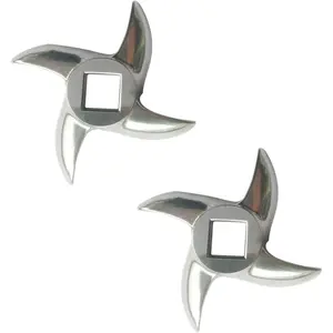 2 Pack #22 Meat Grinder Blade Stainless Steel Knife Cutter Replacement for Grinders