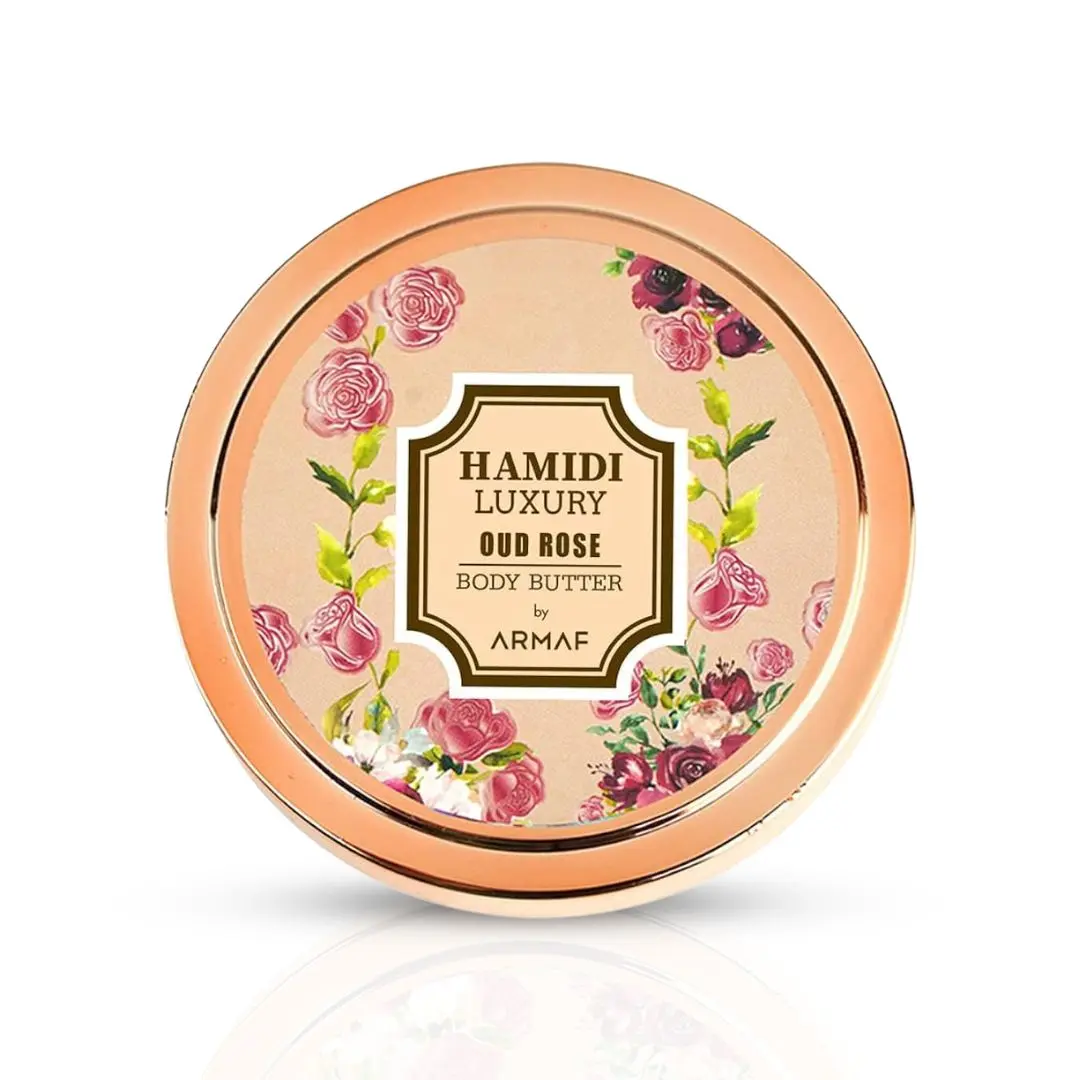 LUXURY OUD ROSE BODY BUTTER 250ML (8.4 OZ) By Hamidi | Ultra Moisturizing & Skin-Nourishing | For Men & Women. LUXURY OUD ROSE BODY BUTTER 250ML (8.4 OZ) By Hamidi | Ultra Moisturizing & Skin-Nourishing | For Men & Women.