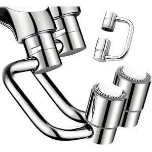 2PACK Premium 1080° Faucet Extender | Leak-Proof Swivel Faucet Aerator | 2 Modes Splash Proof | Easy Install Kitchen & Bathroom Faucet Upgrade