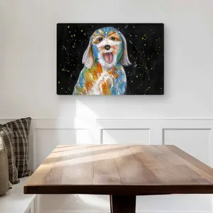 212 MAIN Illustrative Abstract Labradoodle Wall Artwork - 20x30 in. Artistic Aluminum Metal Print, Home Room Decor, Ideal Gift for Home Decor Enthusiasts