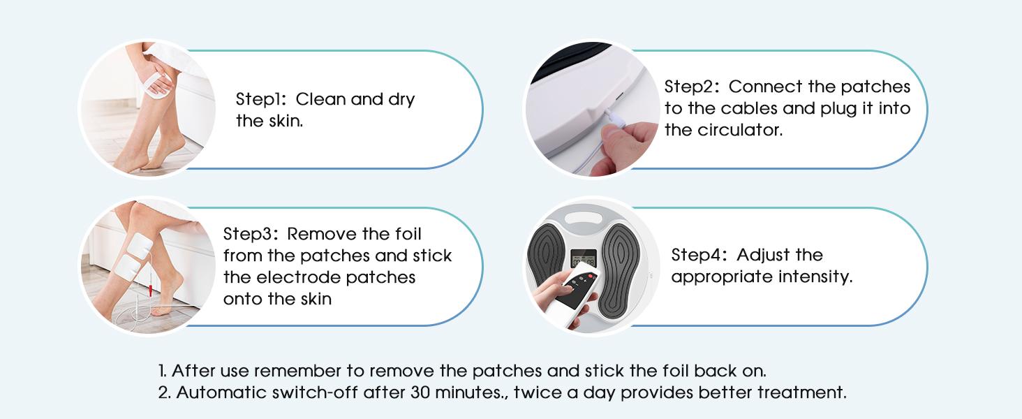 EMS Foot Massager for Neuropathy, NMES Foot Stimulator for Neuropathy Feet Nerve FSA&HSA Eligible item Electric Foot Massager for Circulation and Pain Relief with 4 TENS Unit Muscle Stimulator Pads