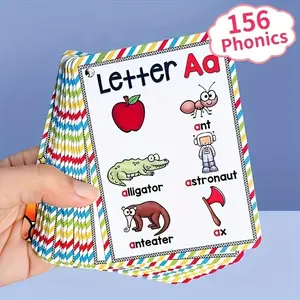 Alphabet Phonics Pocket Cards, 1 Set 26 English Word Flash Cards, Educational Card Toys for Youngsters, Teacher Must-haves Preschool Classroom Supplies