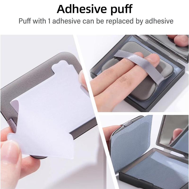 Portable Oil Absorbing Face Paper with Mirror & Puff, 500pcs/set Oil Control Face Paper, Makeup Blotting Paper for Oily Skin, Facial Makeup Tool