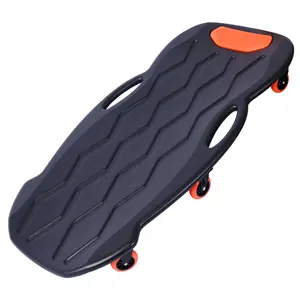 42" Mechanic Creeper Automotive Low Profile with Padded Headrest HDPE Plastic Dual Hand Hold 330lbs Capacity Garage Shop Under Car Roller Board Floor Undercarriage Board 6 Swivel Casters Carrying Bag