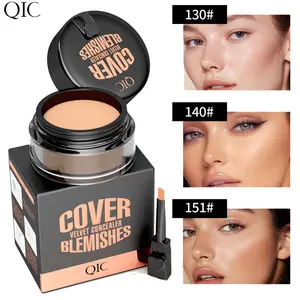 Lightweight Full Coverage Concealer with Brush, Tattoo & Scar Cover Makeup Cream, Long Wear Smooth Finish Foundation for Women and Girls Everyday Use