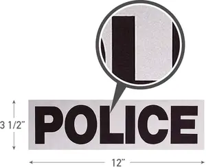 Reflective POLICE Patch Branch Long Tape, 3.5" x 12"