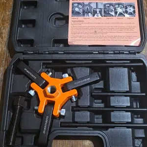 【TiktokShopBackToSchool】Harmonic Balancer Puller Kit, Adjustable 3-Jaw Puller for Removing Harmonic Dampers & Balancers, Pulley Puller Set Compatible with Chevy GM Chrysler Cadillac Ford More
