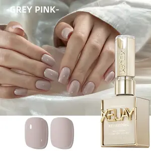 1PC 15ML No. 45 High-Shine Gray Pink Gel Nail Polish, Alcohol-Free, Long-Lasting & Durable for DIY Manicures and Salon Quality Nails