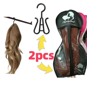 2-Pack Creative Wigs Storage Bag and Stand, Innovative Hair Accessory Organizer, Hair Storage Solutions, Perfect for Salon Use, Durable Design