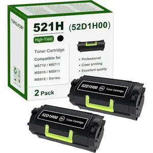521H (52D1H00) High Yield Black Toner  2-Pack Replacement for Lexmark MS710n MS710dn MS711dn MS810n MS810dn MS810de MS810dtn MS811n MS811dn MS811dtn MS812dn MS812de MS812dtn Printer