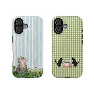 Cottagecore Cat Phone Case – Whimsical Garden & Kitchen Cats |   Aesthetic iPhone Case for Cat Lovers |   Cover for IPhone 17 Air 16 15 14 Plus 13 12 11 Pro Max  Samsung galaxy Ultra 22 23 24 25 26 series