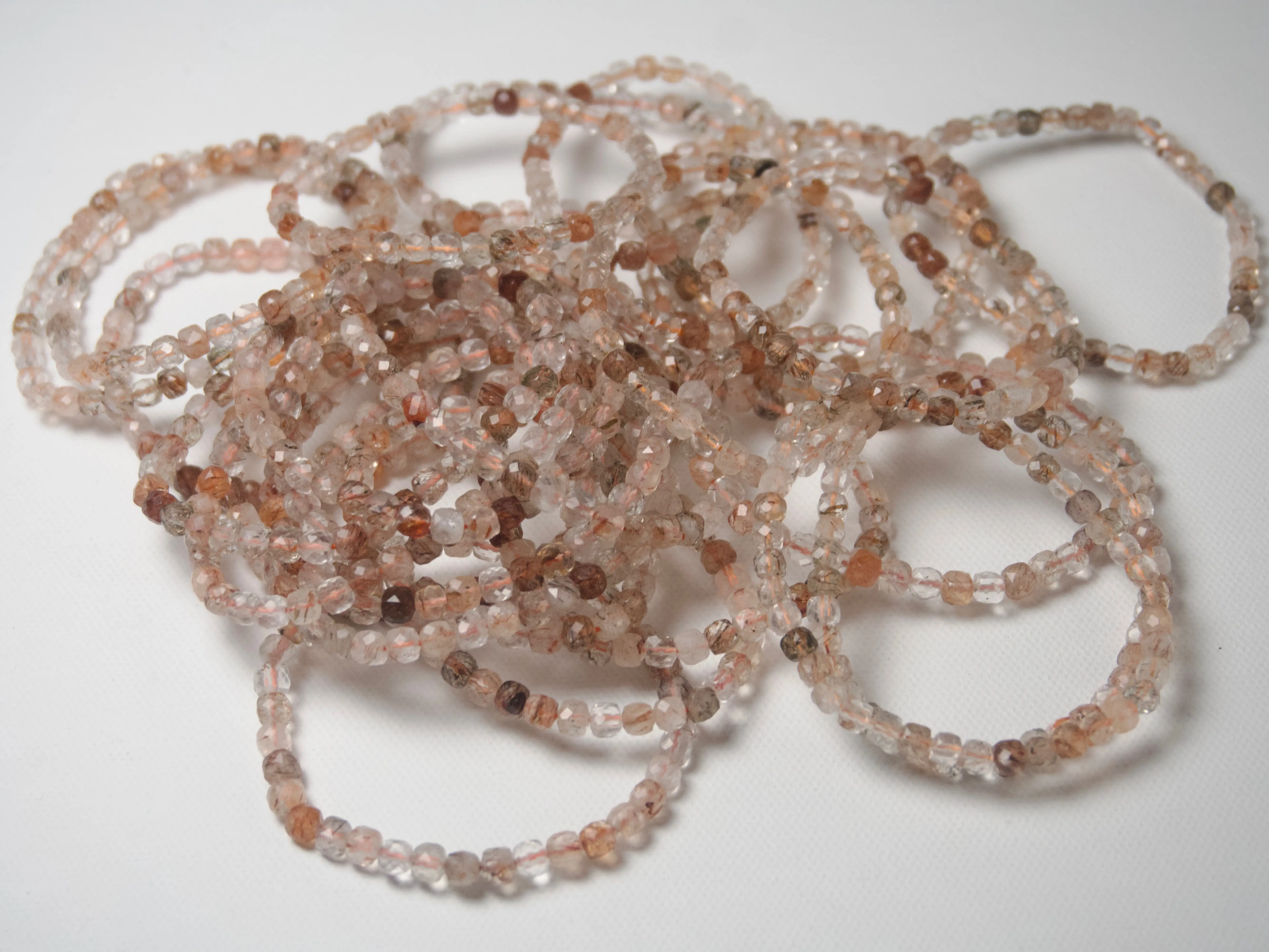 100% Natural Super Seven Faceted Gemstone Bracelet