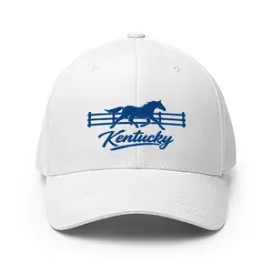 Kentucky Gallop Hat | Blue Horse & Fence Structured Cap