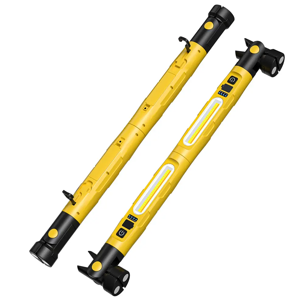 【ToolUpgrade】Kepeak 20W Magnetic Portable Working Light Bar, USB-C Rechargeable Steel Base LED Inspection Tool, 3 Lighting Modes, 360° Foldable, Water-Resistant, Amber Option for Night Use