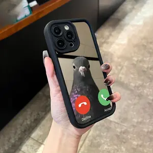 Pigeon Call Screen Funny Meme Trendy-Themed Phone Case, High Quality Protective Phone Case, Suitable for iPhone 17/16/15/14/13/12/11 Pro, Plus, Pro Max, Mini, X, XS,XSMAX, XR and Other Series, Shockproof, Lightweight, TPU Material.