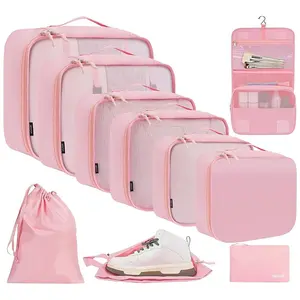 【SummerVibes】BAGAIL 10 Set Packing Cubes - How I Fit My Life in a Suitcase Travel Luggage Organizers Zipper Pouches
