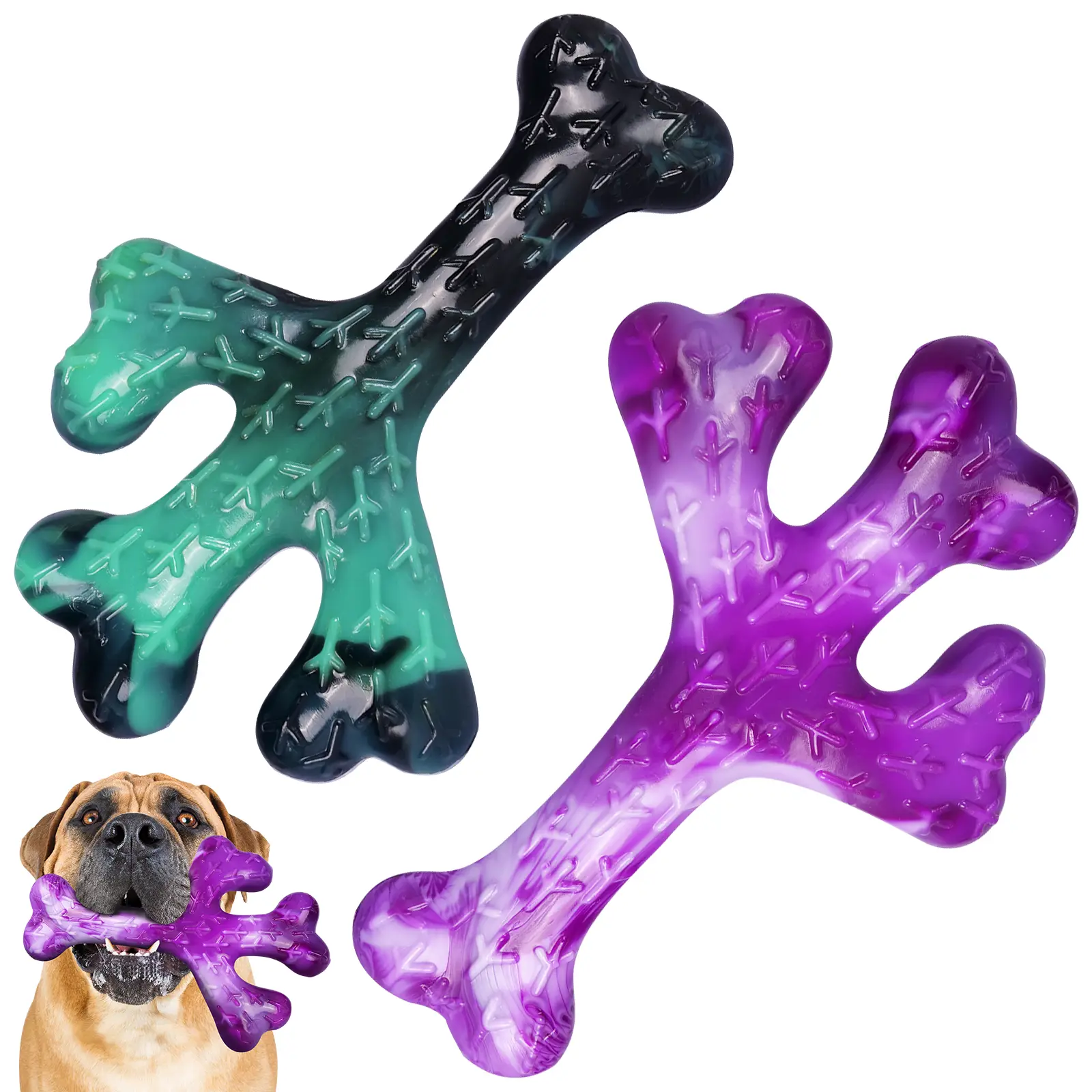 Apasiri Aggressive Chewers Dog Chew Toys Tough Dog Toys for Aggressive Chewers Large Breed, Indestructible Dogs Toy for Gift, Interactive to Keep Them