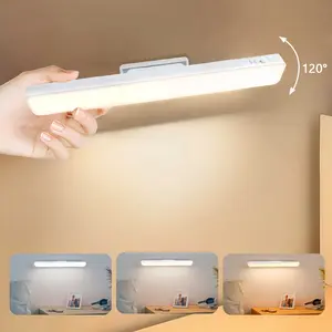 Adjustable LED Magnetic Desk Lamp, Three Color Modes, USB Rechargeable, Portable No Drilling Required, Ideal for Bookshelf, Closet, Dormitory