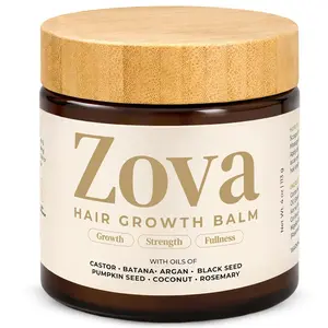 Zova Organic Hair Growth Balm with Batana & Black Seed Oil | Reduce Hair Loss Strengthen Roots & Improve Hair Fullness