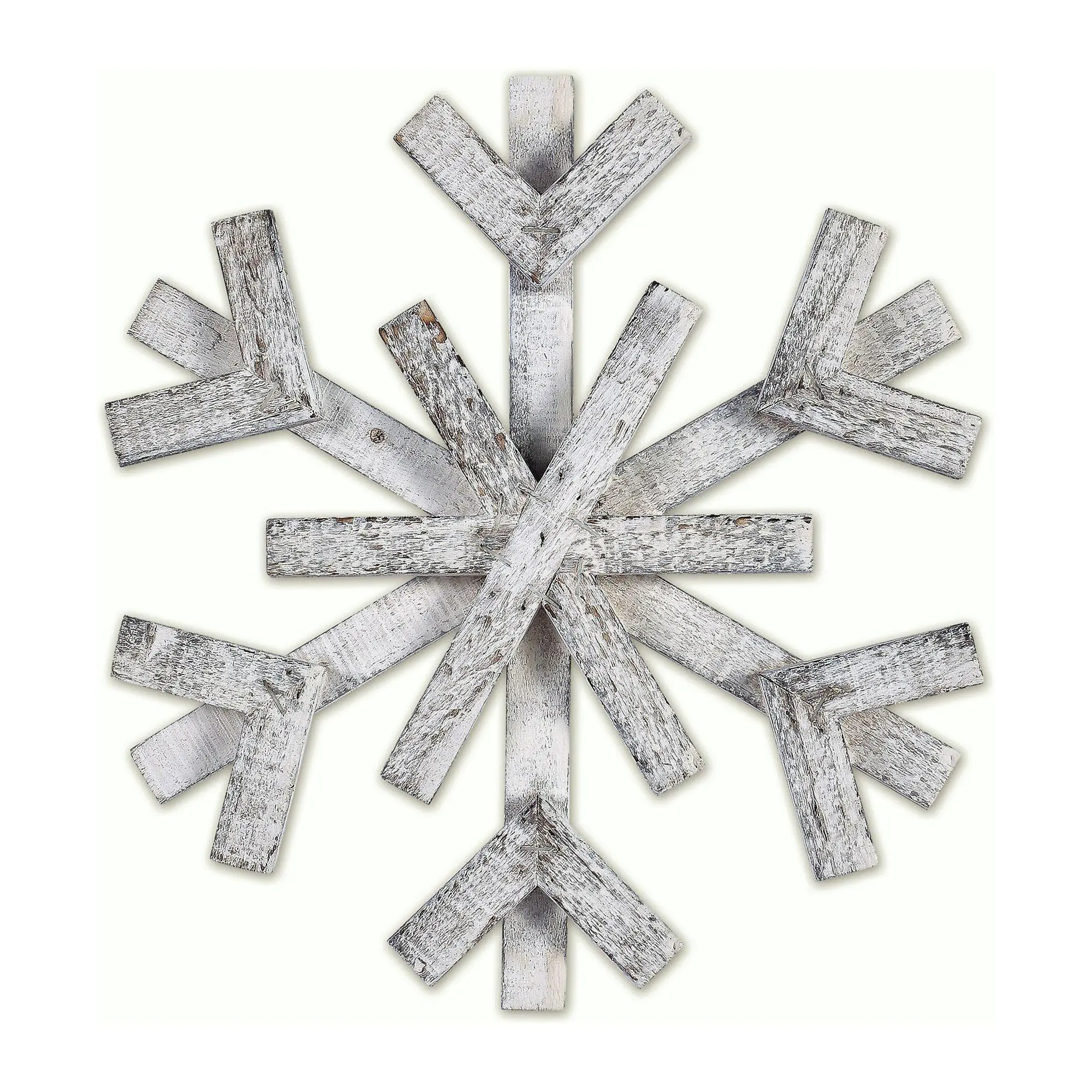 Sunset Vista Designs White Wood Snowflake 10"