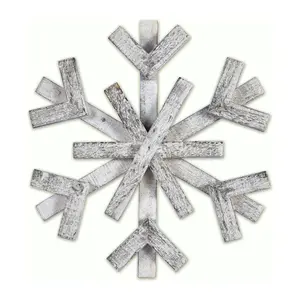 Sunset Vista Designs White Wood Snowflake 10"