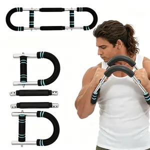 Portable Chest Clip Trainer with Elastic Spring, 60-100lb Adjustable Power Twister Bar, Home & Gym Dual-Use Upper Body Training Device, Detachable 2-Spring Twister Arm Trainer