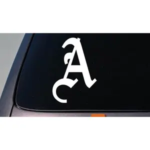 LETTER A 6" DECAL OLD ENGLISH TRUCK CAR WINDOW TEACH GIRL CRAFT COLLEGE *C111*