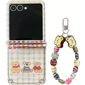 Cute Case for Galaxy Z Flip 7 with Hinge Protector & Chain, Funny Shape Design Z Flip 7 Case for Women Girls, Shockproof Anti-Scratch Protective Case for Samsung Galaxy Z Flip 7 5G (2025)