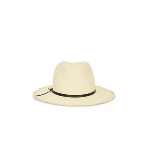 Hat Attack Fringed Pammy Panama in Natural & Black