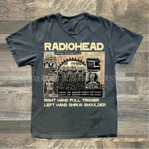 Rare!! Vintage Radiohead Concert Tour Rock Music Band T-shirt Unisex S-3xl