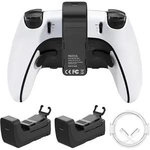 Pack Compatible with  5 DualSense Edge Controller, PS5 Accessories 3500mAh Fast  Portable Dual Sense  Charger, Extra Rechargeable  Life for Gaming, 2 Pack