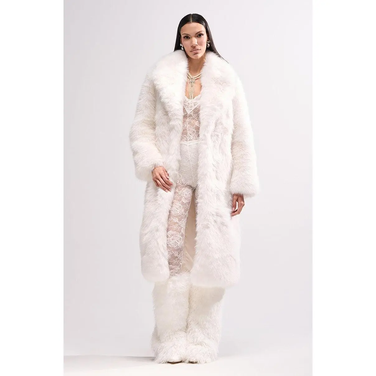 zara fur coat white leopard - TikTok Shop