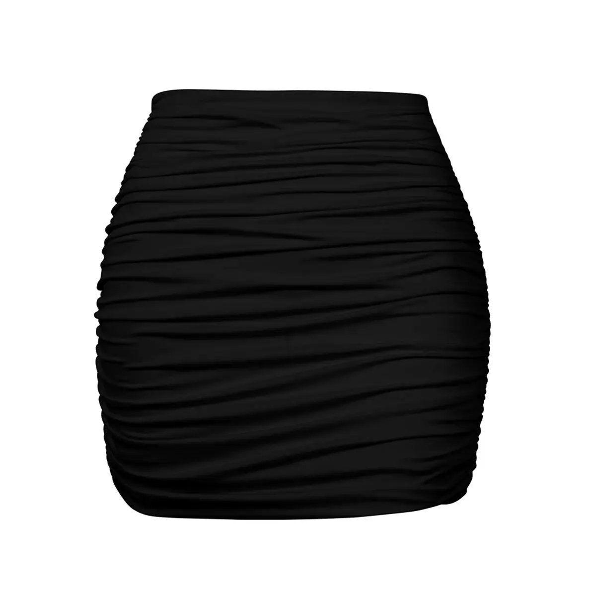 OYS Women's Sexy High Waist Solid Tight Ruched Bodycon Mini Club Skirt OYS Women's Sexy High Waist Solid Tight Ruched Bodycon Mini Club Skirt