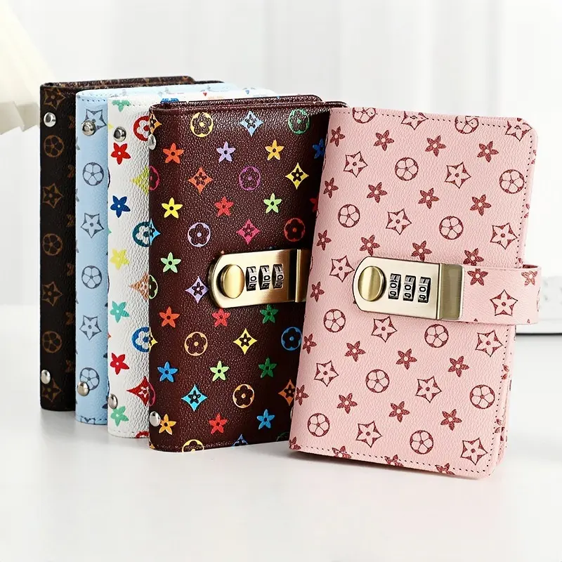 A6 Savings Notebook with Lock, 1 Count Small Financial Management Book, Cash Notebook, Suitable for Storing Money and Important Information, Budget Planners, Savings Challenge Planner, Savings Tracker Organizer