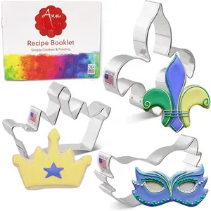 Mardi Gras   3-Pc. Set  the  by  , Mask, Crown, Fleur de Lis