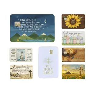 Saving Grace Credit Card Skins Faith & Freedom Inspired Retro Design with Inspirational Quotes and Bible Verses Motivational Images for Personalization
