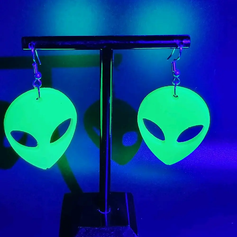 Glow in the Dark UFO Earrings