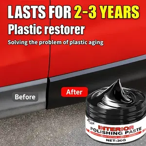 Car Plastic and Rubber Repair Paste, Glossy Body and Interior, Prevents Fading and Oxidation, Suitable for Bumpers, Leather, Plastics, Car Detailing Products